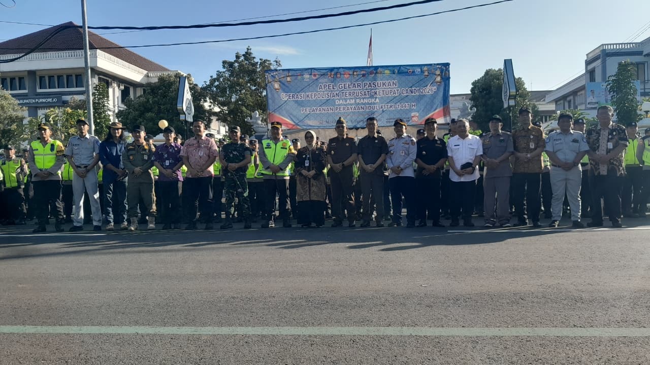 Apel Gelar Pasukan Operasi Ketupat Candi 2026 Digelar, Purworejo Siap Amankan Idulfitri