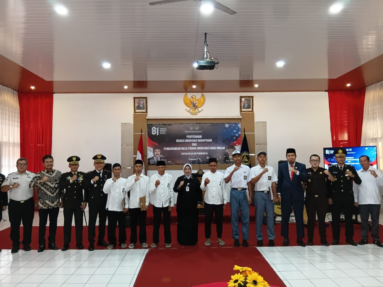 Enam Warga Binaan Rutan Purworejo Langsung Bebas Usai Terima Remisi HUT ke-81 RI