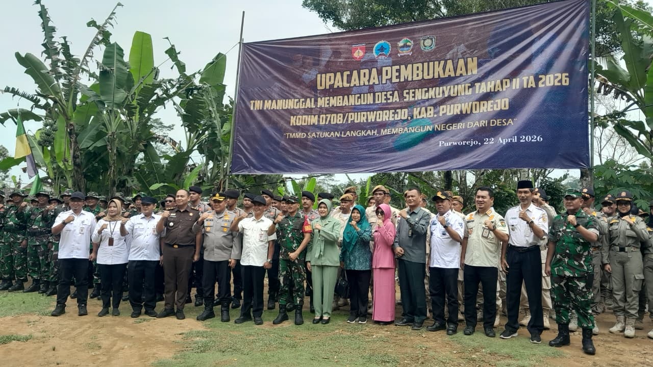 TMMD Sengkuyung Tahap II 2026 Resmi Dibuka di Benowo, Dorong Pemerataan Pembangunan Desa